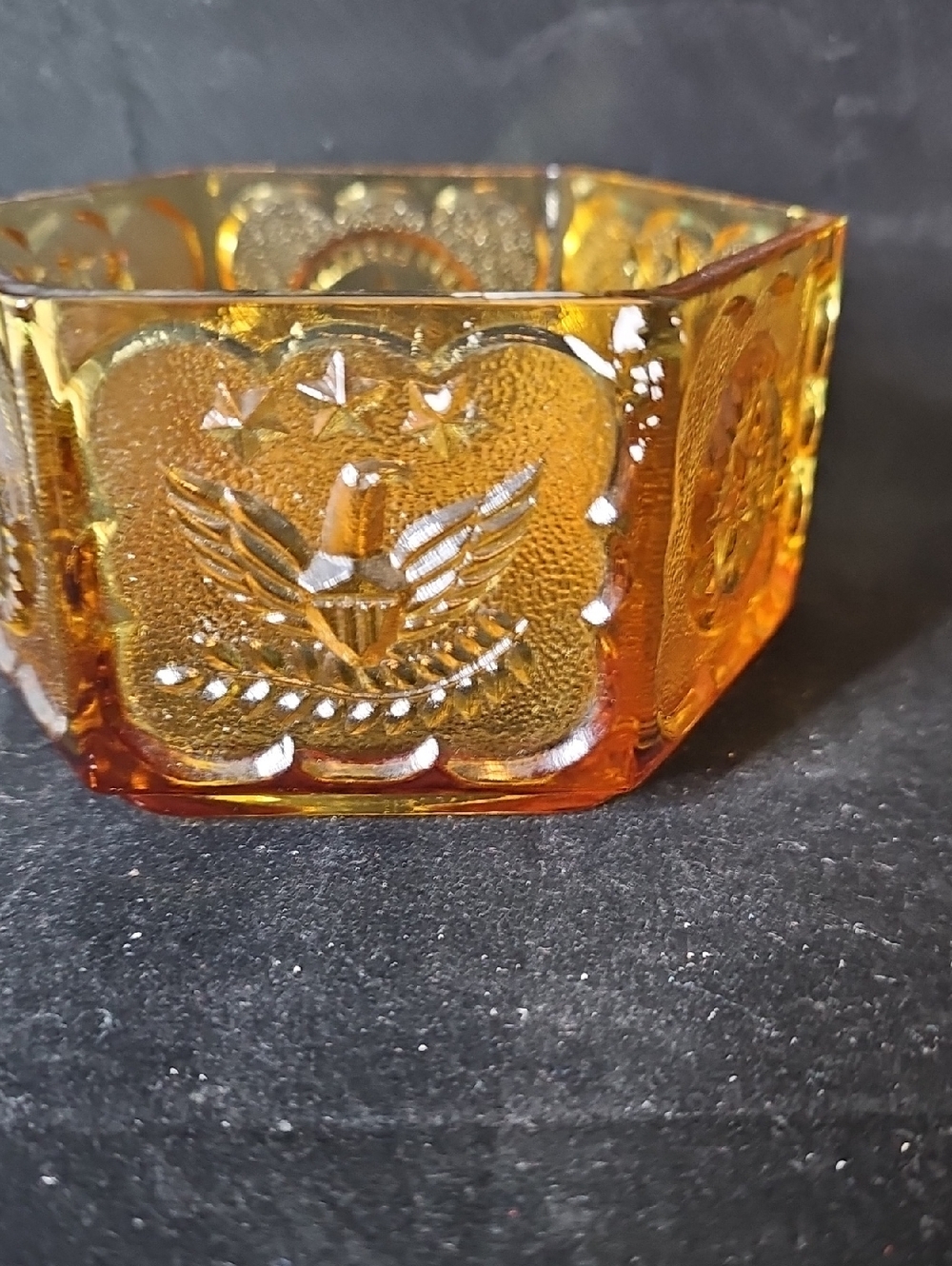 Amber Glass Decorative Dish - Picture 5 of 5